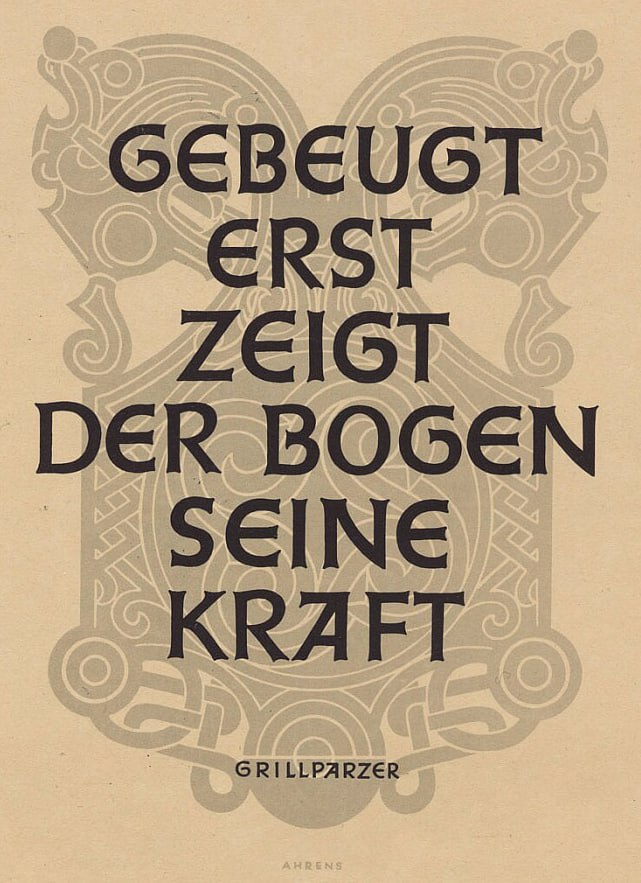 Gebeugt erst zeigt der Bogen seine Kraft